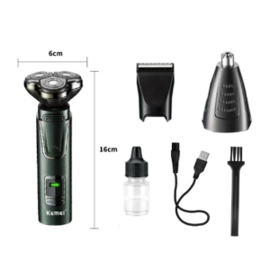 Kemei 2808 Cross border New Hairdressing Nose Hair Trimming Three in One Full Body Water Wash Shaver