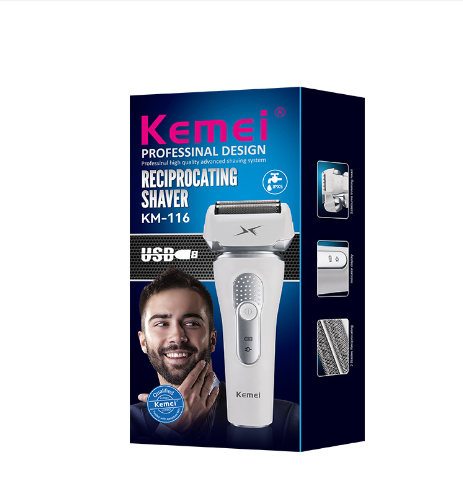 Kemei Electric Shaver Waterproof Men's Shaver Rechargeable Electric Razor Beard Trimmer Shaving Machine