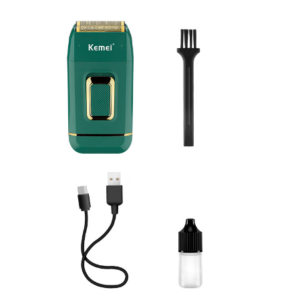 Kemei KM-2031 Stainless Steel Double Mesh Washable Reciprocating USB Charging Smart Anti-pinch Electric Shaver