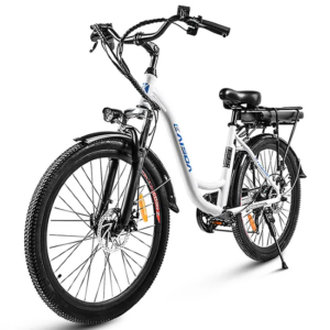 KAISDA K6C Electric City Bike 26 inch Tire 350W Motor 32km/h Speed 36V 12.5Ah Battery for 100km Range Shimano 7-speed E-bike 120kg Max Load Waterproof