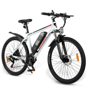 SAMEBIKE SY26 Electric Bike 26 inch 350W Motor 36V 10Ah Battery 35km/h Speed Front and Rear Disc Brake – White
