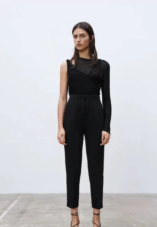 Tailored Pleat High Waist Pants