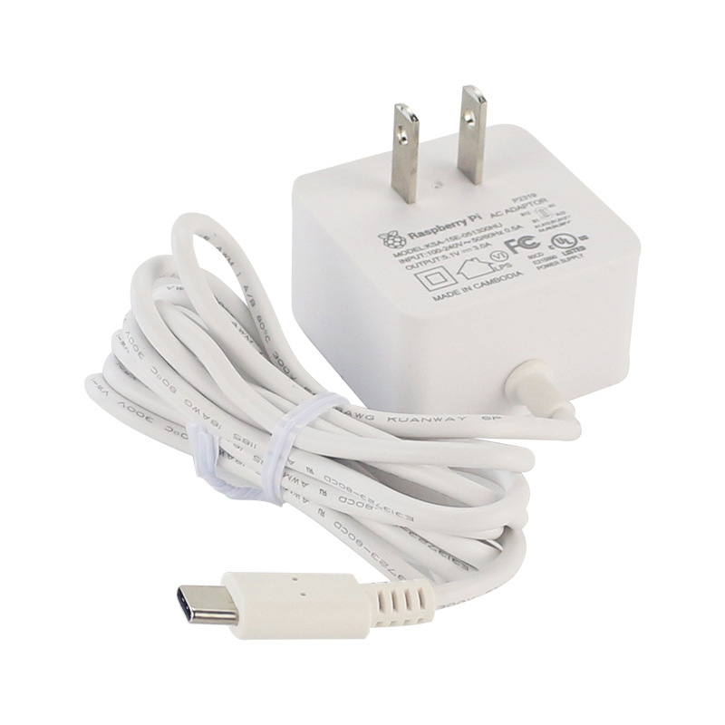 Raspberry Pi Generation 4 Official Power Supply Raspberry Pi 4B 5V 3A Type-C Interface Power Adapter
