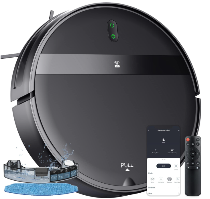 onson robot vacuum cleaner G20 Robot Vacuum and Mop Combo, Robotic Vacuum Cleaner, WiFi/Alexa/App, 2 in 1 Mopping Robot Vacuum Cleaner, Multiple Cle