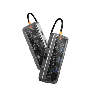 New Design 10 in 1 Type-c HUB TF&SD Card Reader VGA HDMI 4K 3.5mm Audio Compatible RJ45 PD Charger USB3.0 Laptop Hub