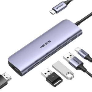 Ugreen USB C Hub with 4K HDMI, 5-In-1 Type C OTG Hub Multi-port Adapter, Thunderbolt 3 Dock with 3 USB 3.0 Ports