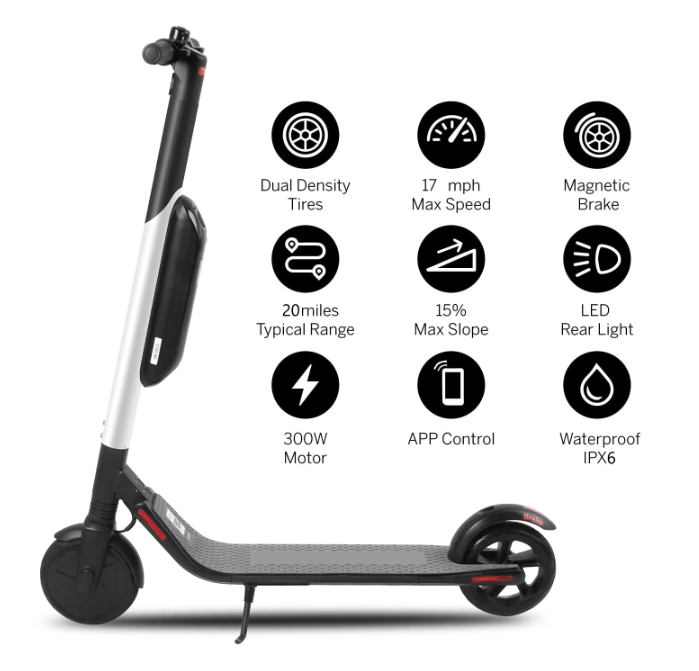 SUNNIGOO 300w 36v 10.4Ah Segway Original Electric Scooter With APP Ninebot ES4 Waterproof Kick Scooter For Adults Kids Sharing Scooters