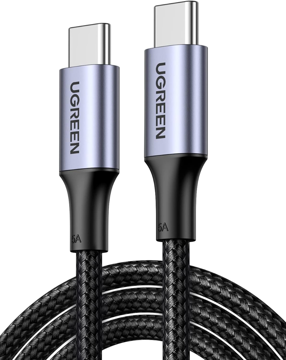 UGREEN 100W USB C to USB C Cable Type C Fast Charging Compatible with iPhone 15/15 Plus/15 Pro/15 Pro Max/Samsung Galaxy S23/S22 Ultra/Laptop/Tablet/S
