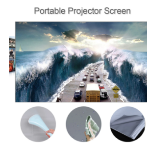 Portable Projector Screen Simple Curtain Anti-Light 60/70/80/100/120 Inches Projection Screens for Home Outdoor Office Projector