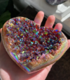 Angel Aura Heart Shaped Rainbow Crystal Cluster