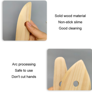 5 pieces/set Wooden skeleton knife Ceramic scraper Handmade tools