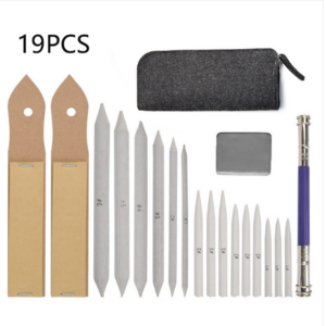 19-piece set of paper erasing pens, smudge pens, sketching and painting correction pens with storage bag