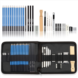 KALOUR 33-in-1 Sketch Pencil Set Beginner Brush Art Supplies