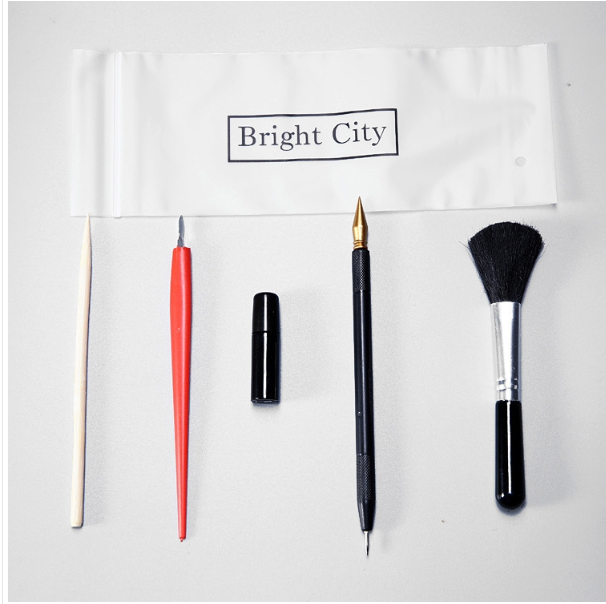 5-piece set of scratching tools, scratching pen, detail pen, repair pen, special fixing fluid for scratching