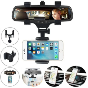 Car Rear View Mirror Phone Holder