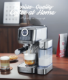 HiBREW 3 in 1 Semi Automatic Espresso Cappuccino Latte Coffee Machine Automatic Milk Froth Ground Coffee Stainless Steels H13A