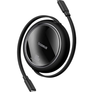 Baseus USB C Cable, 100 W PD 5A QC 4.0 Mini Retractable Fast Charging Cable USB C to USB C Cable, 4-Level Length Preset USB C Charging Cable for iPhon