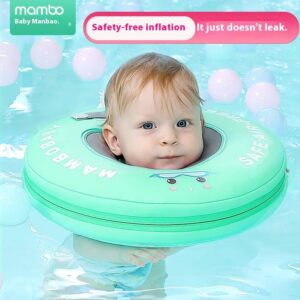 Mambobaby Infant and Toddler Inflatable Neck Ring Baby Swim Ring