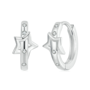 S925 Sterling Silver Platinum Plated White Shell Love Earrings