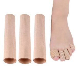3pcs Toes Fingers Cushion Tube Sleeve Cuttable Silicone Gel Toe Pad For Corns Remover