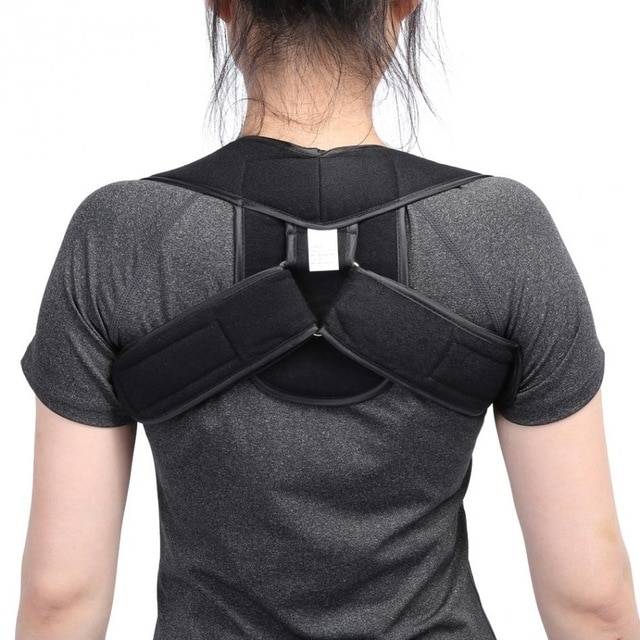 Adjustable Upper Back Shoulder Support Posture Corrector Adult Corset Spine Brace Back Belt,