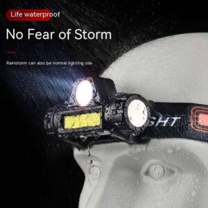 magnet work light LED headlight outdoor cob rechargeable headlight fishing light strong light night fishing headlight