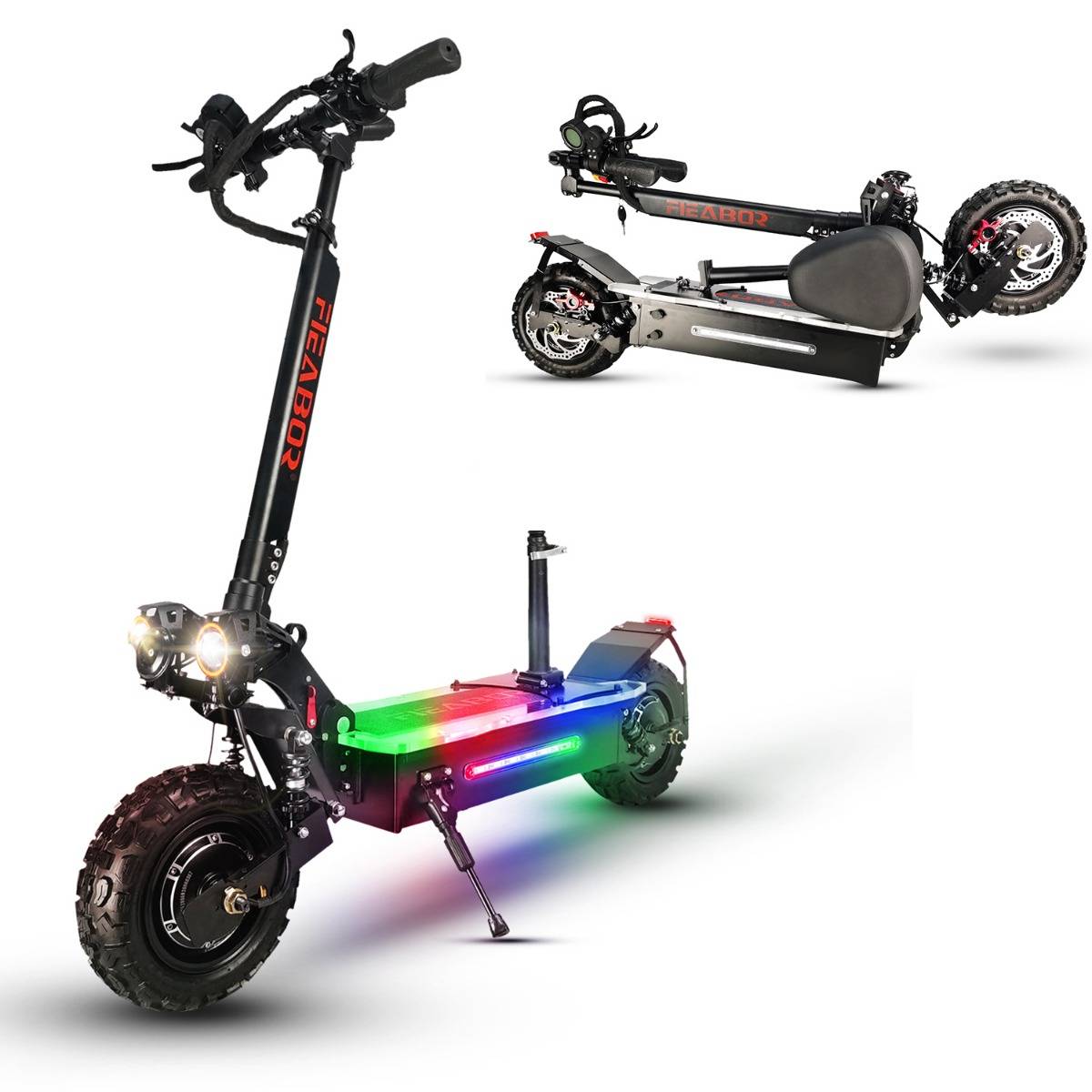 Fieabor Q06P Electric Scooter 60V 27AH 2800W 2 80KM/H Motor 11Inch Offroad Vacuum Tires Foldable City Mountainous Adults Scooter