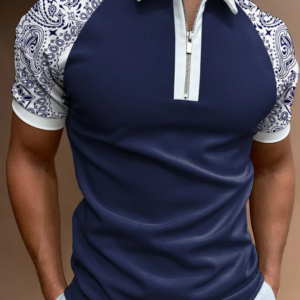 Casual Print Polo Shirt