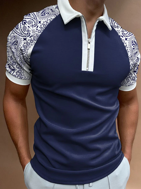 Casual Print Polo Shirt