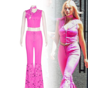 Movie Barbie cos clothes popular film and television with the same model sleeveless red top flared pants cosplay Halloween play