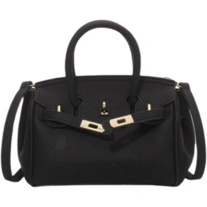 Net red sense lychee pattern large-capacity handbag bag female 2023 new trendy fashion one shoulder Messenger Kelly bag