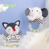 TOLOLO newborn black and white early childhood hand grasping rattles plush soothing toys training baby grasp