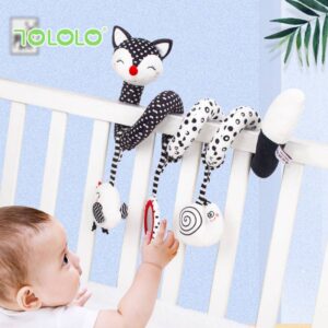 TOLOLO newborn black and white visual training bed hanging stroller pendant soothing baby plush