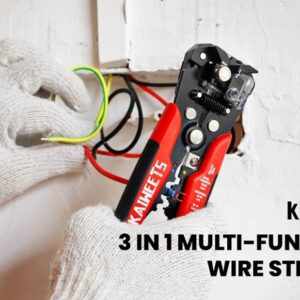KAIWEETS KWS-103 Multifunctional Automatic Wire Stripper, Wire Cutting, Terminals Crimping Tool with TPR Handle