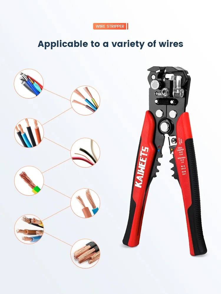 KWS-302 Multi-functional Wire Stripper Kit Automatic Stripper With 260 Pcs Terminals Wire Stripper Kit