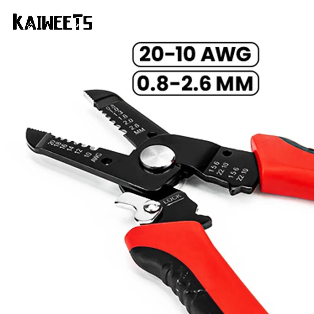 KAIWEETS KWS-101 4 in 1 Wire Stripper, 10-20AWG Wire Stripping Range, Cable Wire Cutter Crimping Stripping Tool