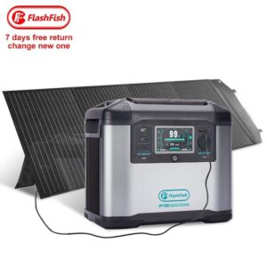Flashfish Power Station 230V 1500W Portable Solar Generator 1008Wh 280000mAh Backup Power For Home Emergency Outdoors
