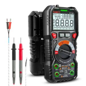 KAIWEETS HT118A Digital Multimeter TRMS ,6000 Counts, Voltmeter, Auto-Ranging, Accurately Measures Voltage Current Amp Resistance