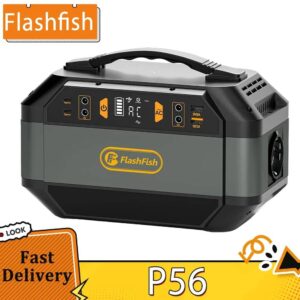 Flashfish P56 Portable Power Station with 288.6Wh Battery Capacity