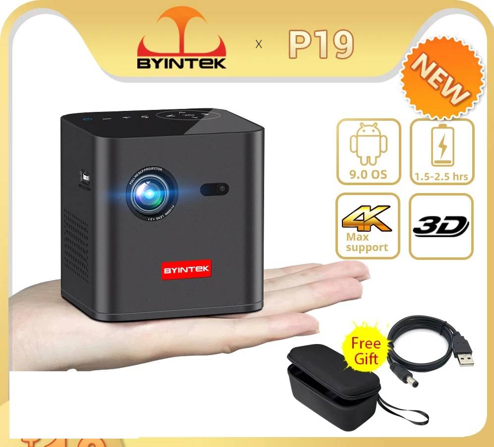Portable Smart Android Pocket Projector with 3D 4K Cinema