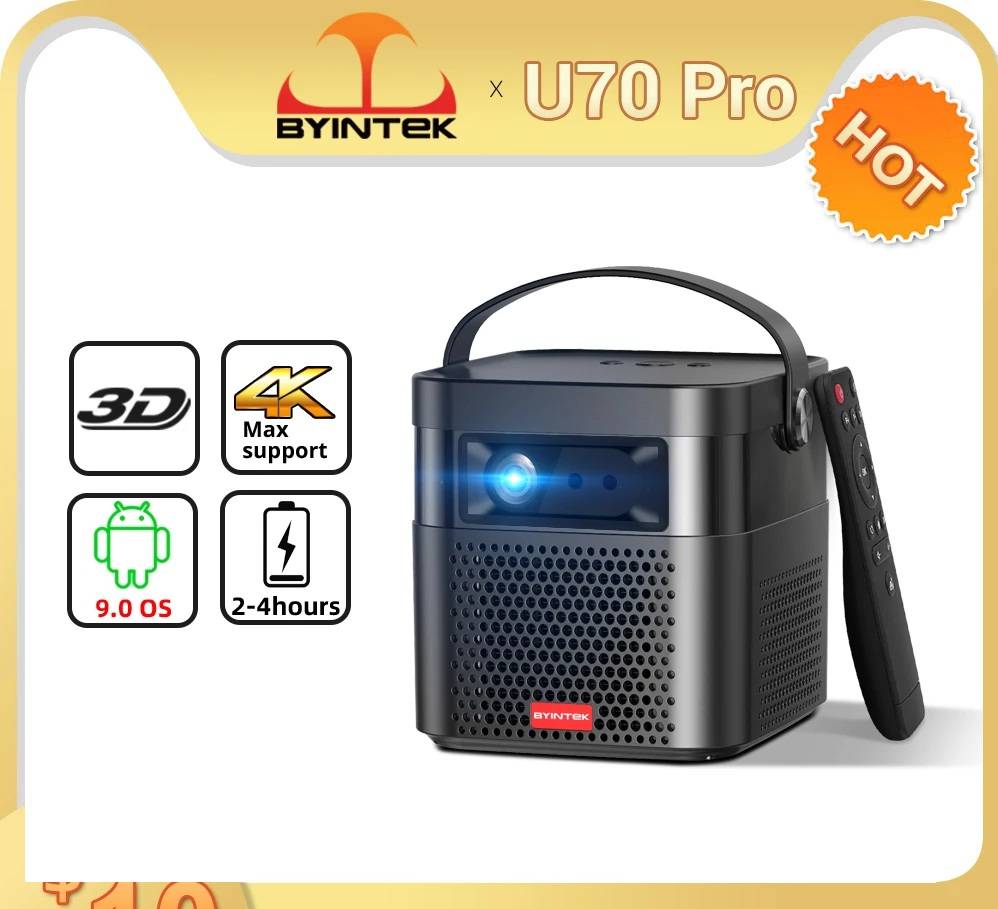 Portable 4K Cinema Mini Projector with Android and WiFi