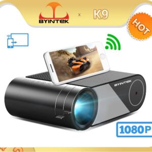 BYINTEK K9 Portable LCD projector WIFI Wireless TV Mini Home Theater HD LED 1080P Projector for Iphone Smartphone 3D 4K Cinema