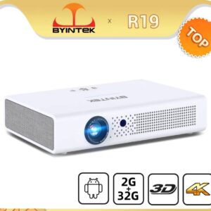 BYINTEK R19 3D 4K 300inch Cinema Full HD 1080P 4K Smart Wifi Android LED DLP lAsEr Home Theater Portable Mini Projector