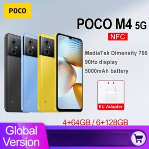 Limited Availability: POCO M4 5G 4+64 Smartphone – Enhanced Display, Durable Glass