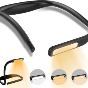 LED Neck Reading Light,Book Light For Reading In Bed,Adjustable Brightness Desk Lamp,3 Color Reading Light,Light with Bendable Arms,Suitable for Repai