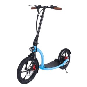 HiBoy VE001 Electric Scooter 350W Motor 36V 10Ah Battery 30km/h Max Speed 60km Range 100kg Max Load – Blue