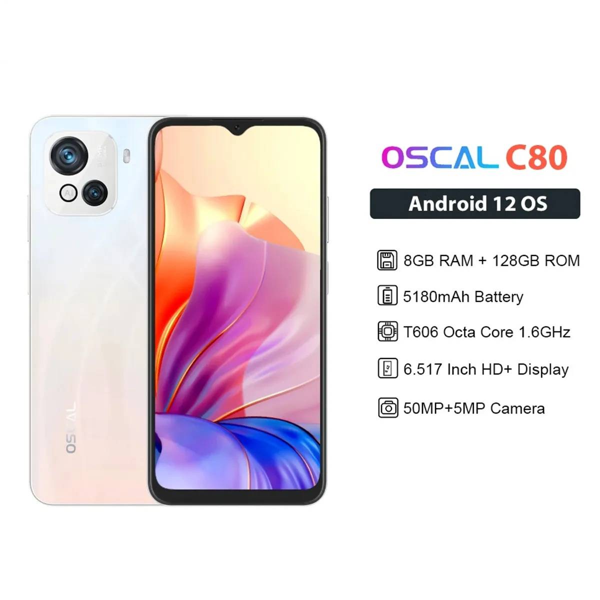 Blackview Oscal C80: 8GB+128GB Smartphone with 50MP Camera