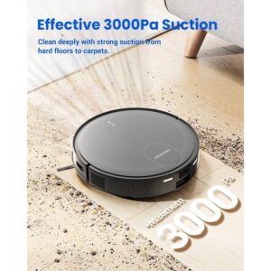 Proscenic X1 Robot Vacuum Cleaner with Self-Empty Base, 3000Pa Suction, 3 Suction Levels, 2.5L Dust Bag Capacity, 250ml Water Tank, 2600mAh Battery, 1