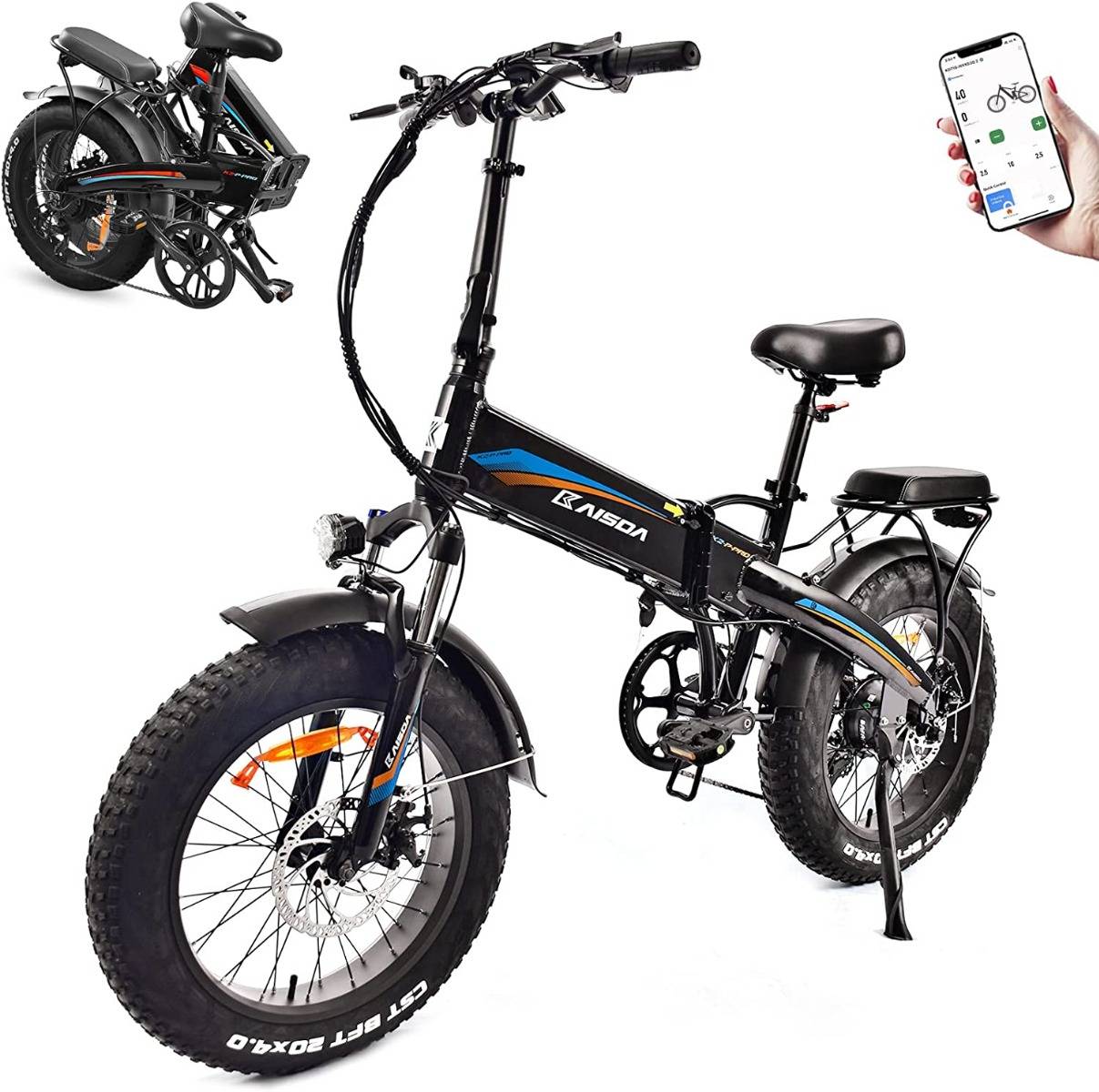 2023 KAISDA K2P PRO Fat Tire Folding Electric Bike