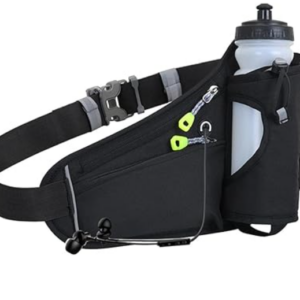 Moanyt Cinto de corrida com suporte para garrafa de água, pochete leve, suporte de telefone para homens e mulheres, caminhadas, ciclismo, corrida, fác